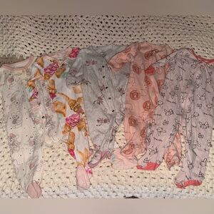 3-6 months lot of 5 Carter's Assorted Colorful Bodysuits